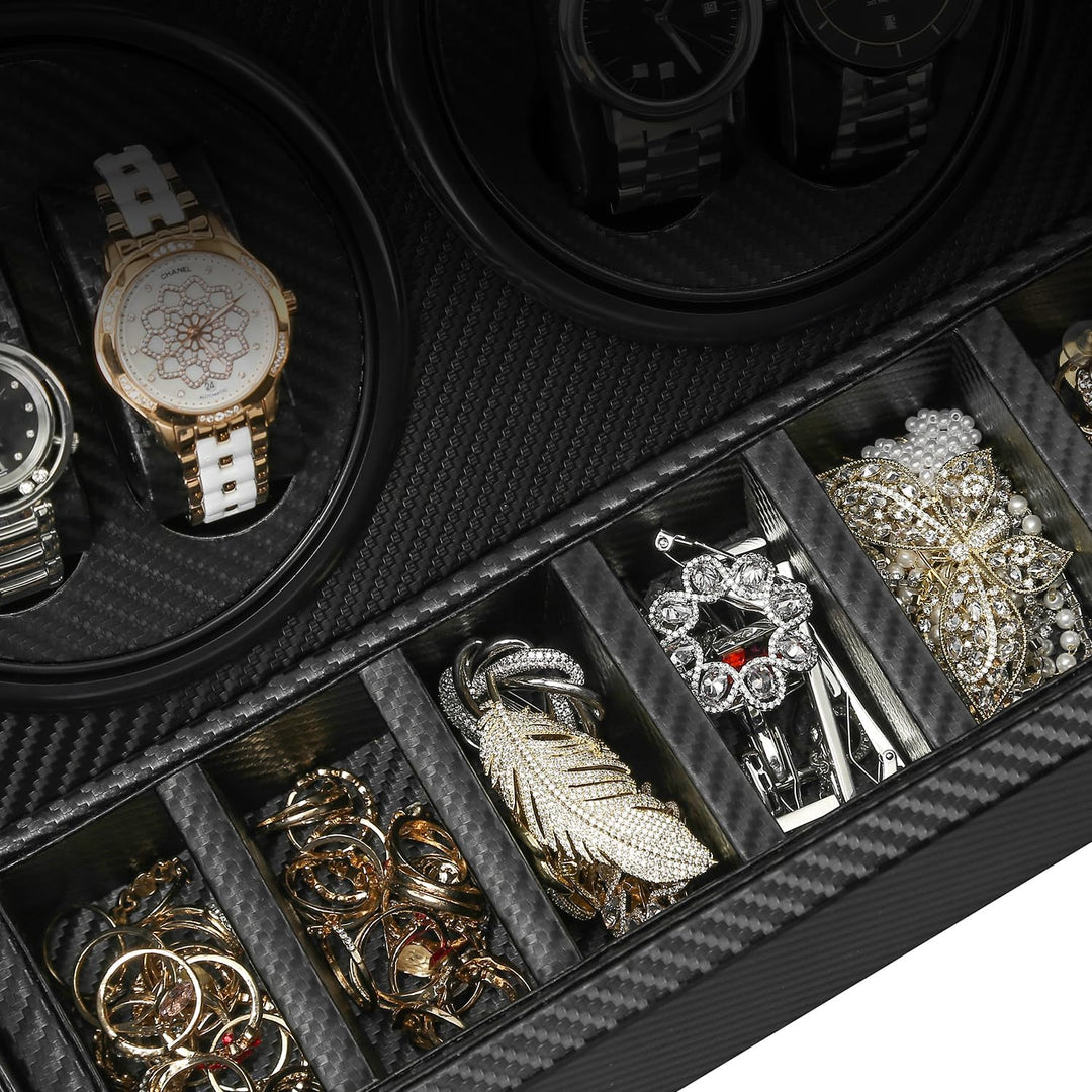 LINGFANSTORE Automatische Uhrenbeweger Box,luxuriöser Uhrenbeweger,Uhrengehäuse mit leisem Mabuchi M