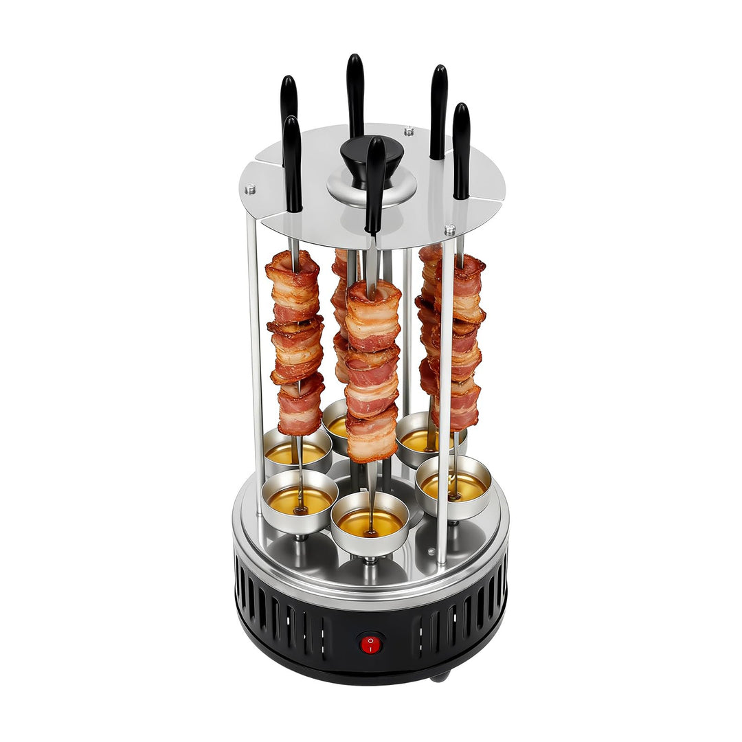 Vertikaler Elektrogrill,1000W Dönergrill, Multigrill Perfekt für Gyros, Kebab & mehr Inkl. Drehspies