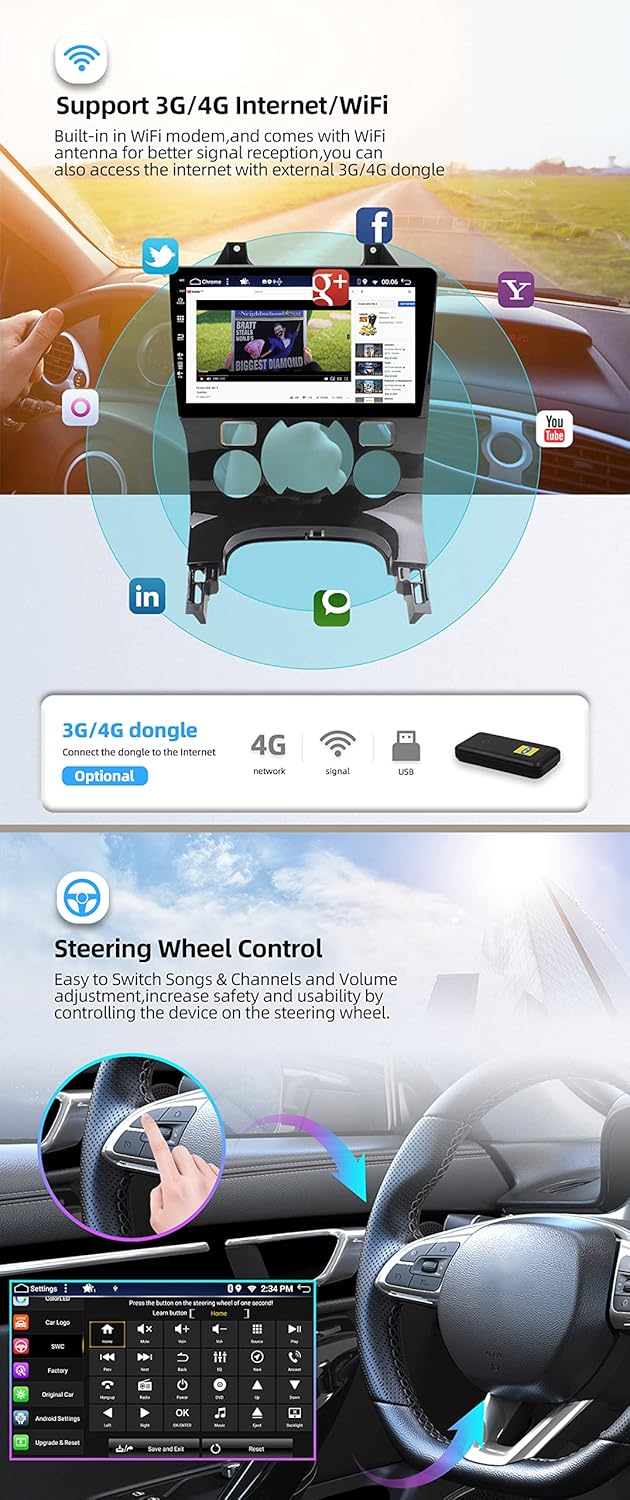 JOYX - [6G+128G] Android 13 Autoradio Passt für Peugeot 3008 (2013-2018) - Eingebaut DSP/Carplay/And