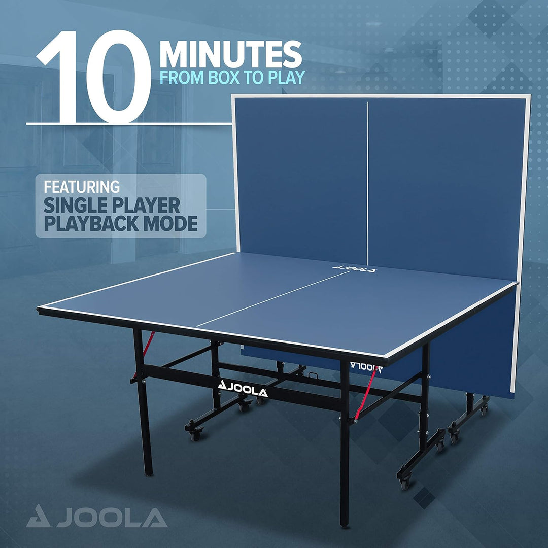 JOOLA Tischtennisplatte Inside 13 Tischtennistisch Indoor klappbares Untergestell – Schneller Aufbau