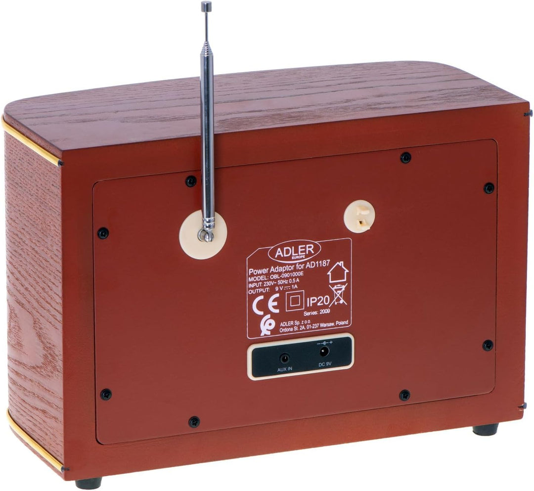 Retro-Radio FM Bluetooh 5.0 USB und Aux Wecker Apag. Autom.FABRILAMP