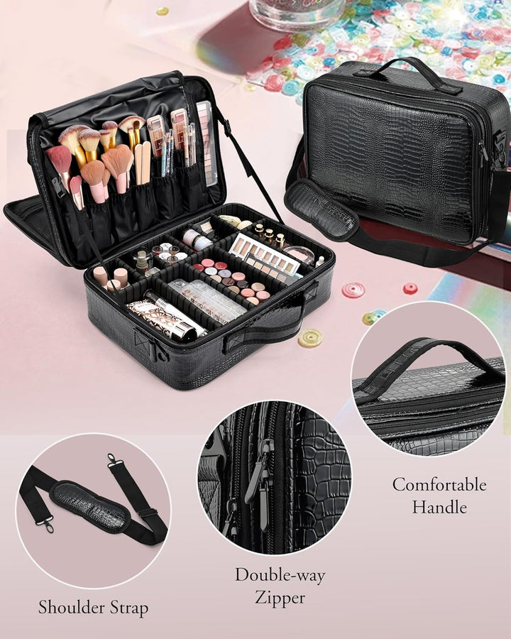 Joligrace Make up Tasche Grosse Kosmetiktasche Professionelle Schminktasche Damen Make up Koffer Kos