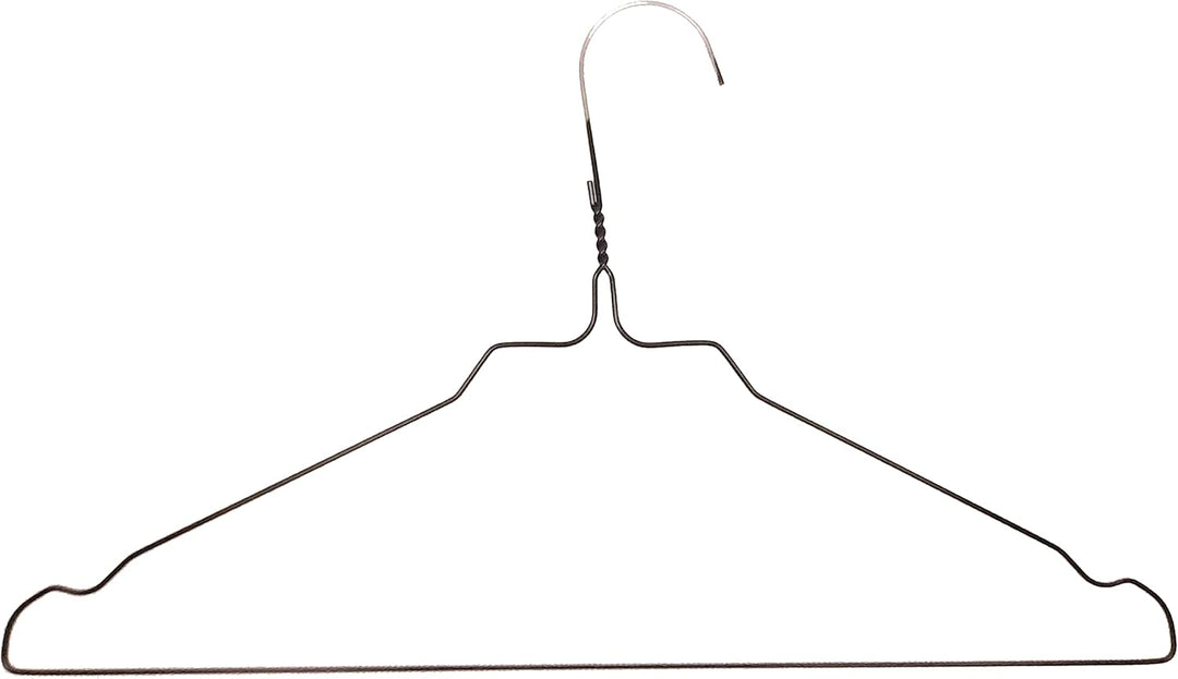 Kleiderbügel aus Metall, Drahtbügel aus hochwertige Zinkbeschichtung, mit Steg und Rockkerben (Schwa
