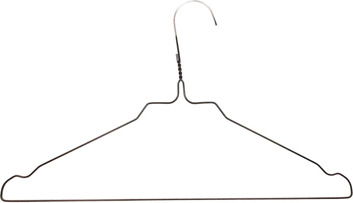 Kleiderbügel aus Metall, Drahtbügel aus hochwertige Zinkbeschichtung, mit Steg und Rockkerben (Schwa