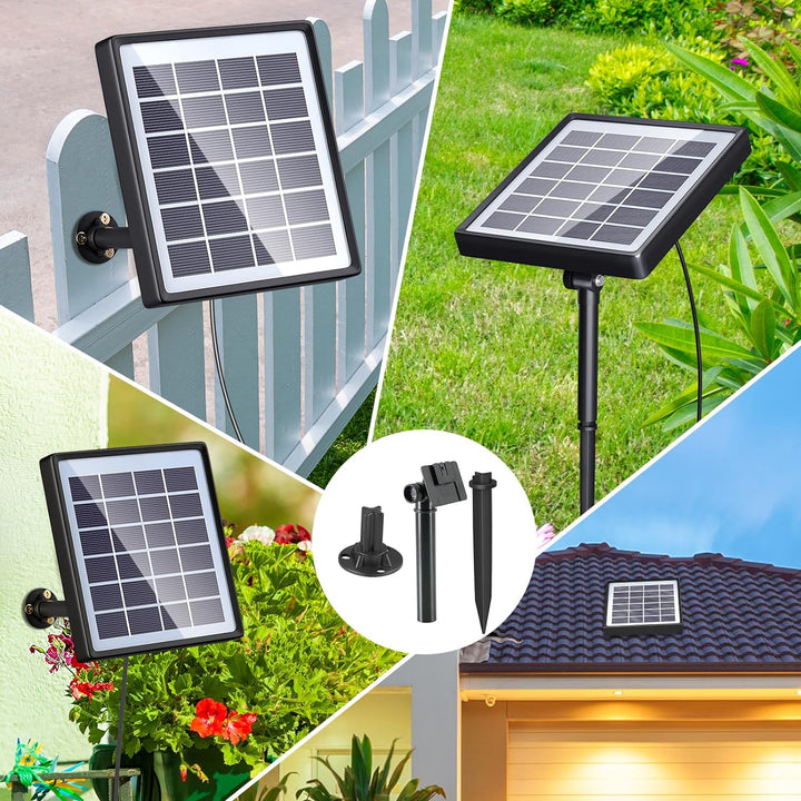 PChero Solar Bewässerungssystem mit Timer, Automatisch Bewässerungsanlage mit 15M Schlauch für Garte