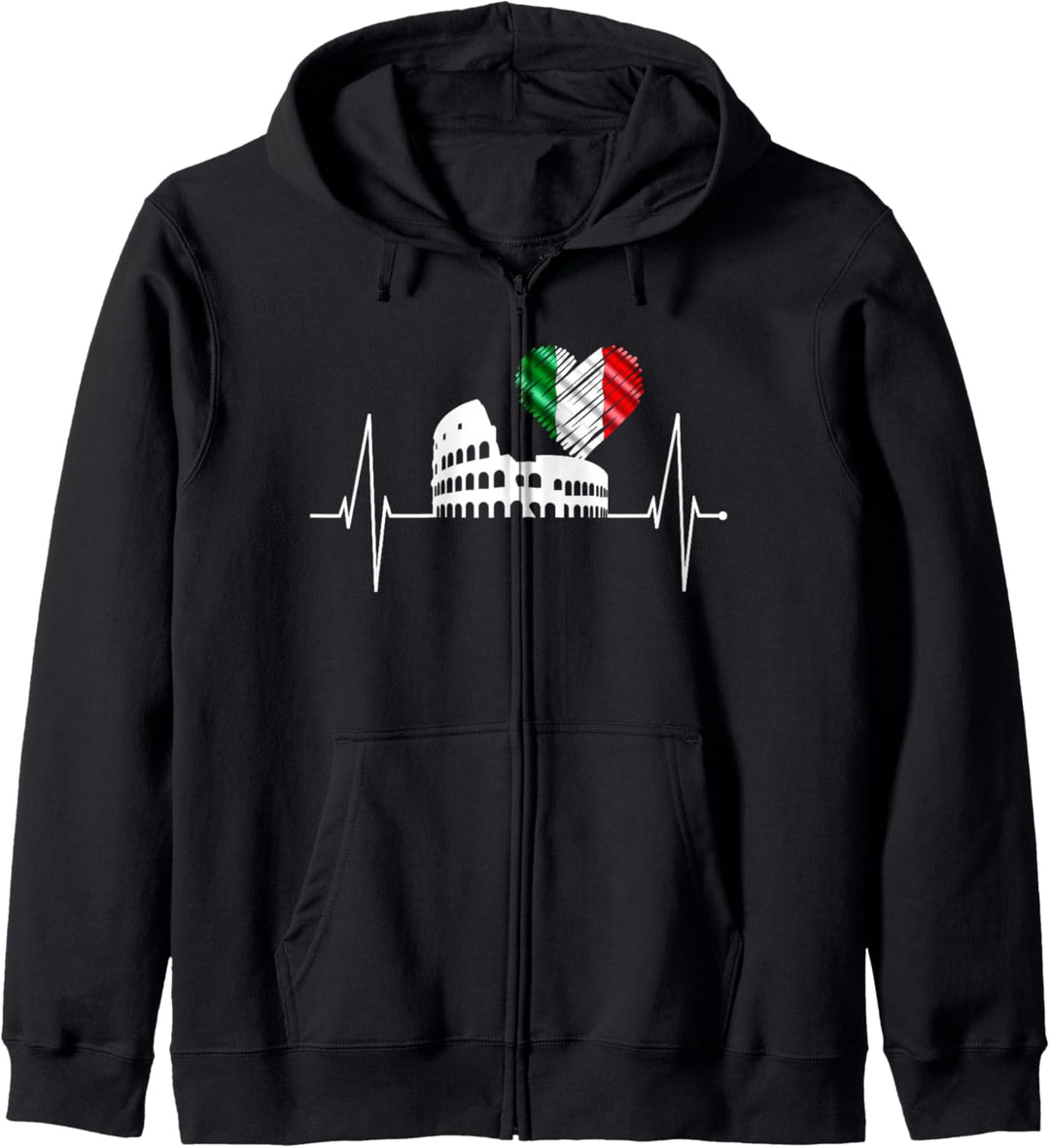 Rom Kolosseum Herzschlag Roma Rome Italy Italia Herz Fan Rom Kapuzenjacke