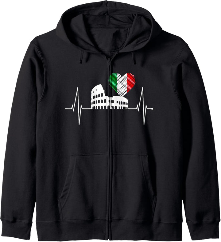 Rom Kolosseum Herzschlag Roma Rome Italy Italia Herz Fan Rom Kapuzenjacke