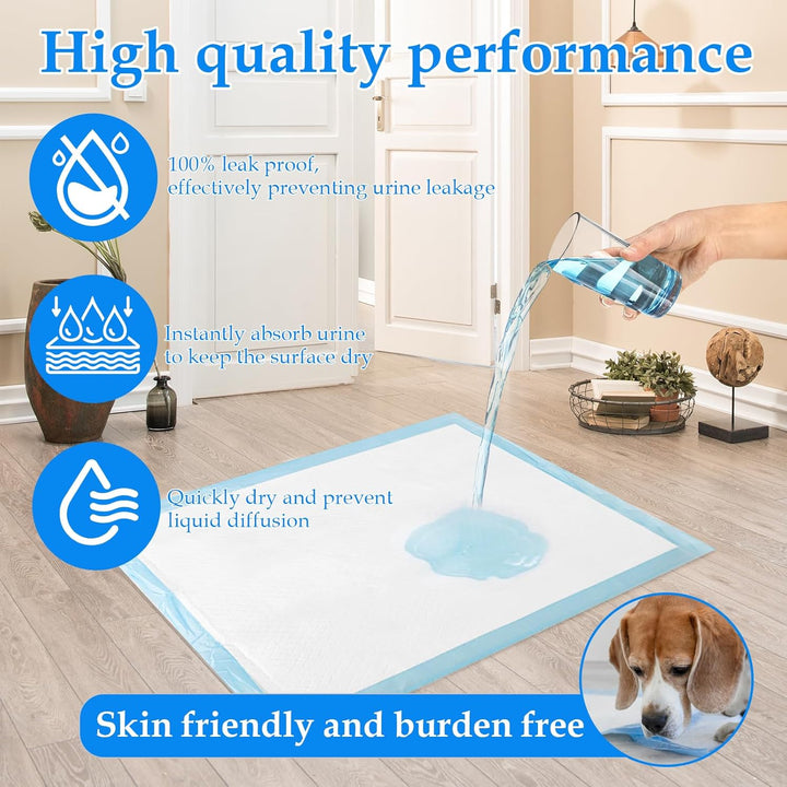 40 Stück Trainingspads für Hunde und Welpen, Auslaufsicheres PIPI Matten für Hunde, 60×60cm Pinkelma