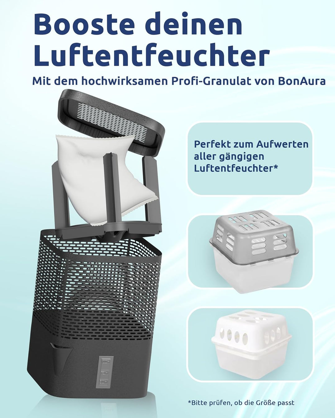 BonAura® AirOne Luftentfeuchter Nachfüllpack I 4er Set 680g Luftentfeuchter Granulat I Entfeuchter N