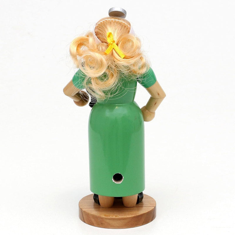 Dekohelden24 Holz Räucherfigur/Räucherfrau als Tierärztin, L/B/H: 10,5 x 8 x 19,5 cm, 19 cm