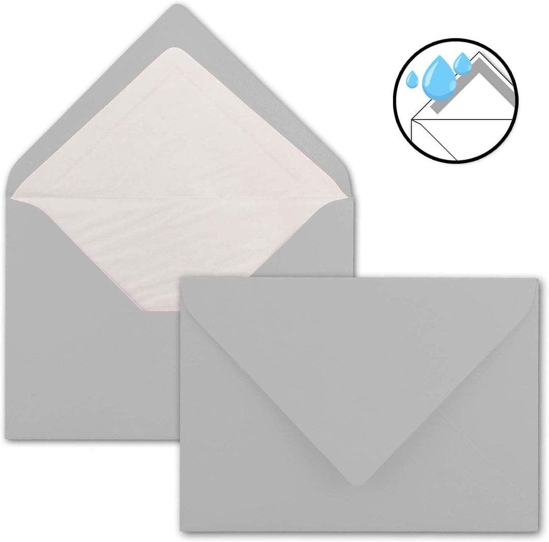75x Karten-Set DIN B6-12 x 17 cm - 120 x 170 mm - Falt-Karten mit Brief-Umschlägen & Einlege-Blätter