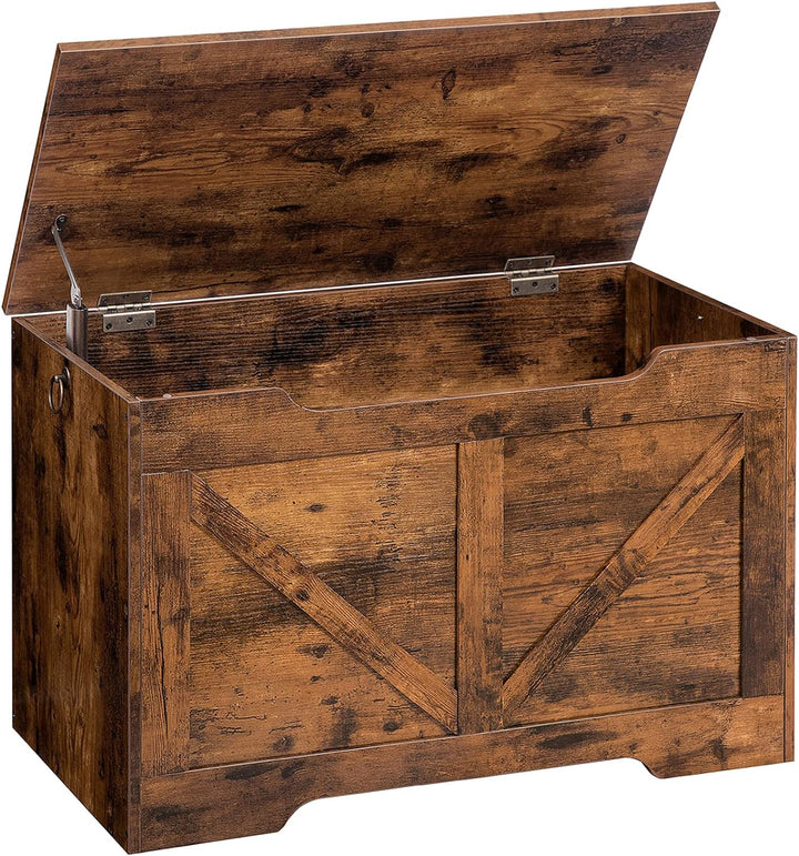 HOOBRO Truhen, Sitzbank mit Stauraum, Spielzeugkiste mit Deckel, Truhenbank, aufbewahrungsbox, 2 Rin
