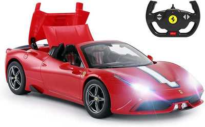 Rastar Ferrari ferngesteuertes Auto, 1 : 14 Ferrari 458, Special A, rotes Spielzeugauto – Cabrio, au