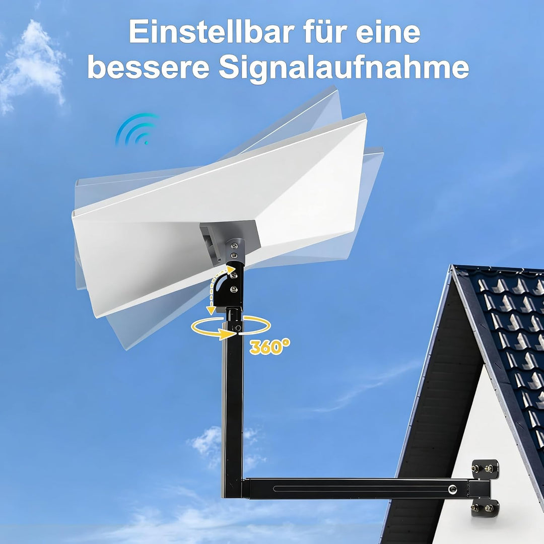 Starlink Mount | Verstellbare Starlink Wandhalterung Gen 3 mit Teleskop-Haltearm | Rostfrei | Wetter
