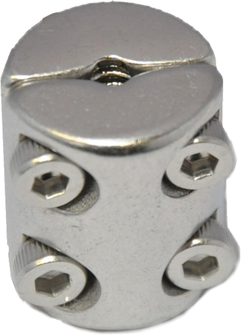 Klemmring für Drahtseil 6mm Drahtseilklemmring 2-tlg. mit 4 Schrauben Seilklemme Edelstahl A4 NIRO,