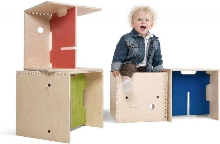 Unbekannt MAXintheBOX Kindermöbel-Set von perludi design Tisch Hocker Stuhl Sitzwürfel Regal/diverse