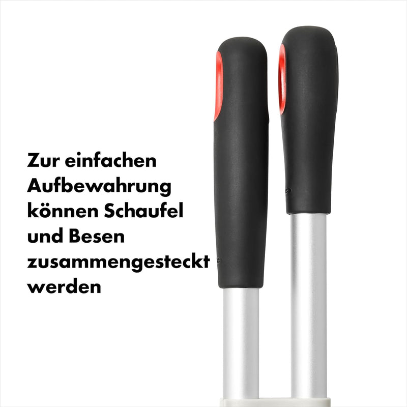 OXO Good 1335280 Grips Schaufel-und-Besen-Set mit langem Stiel für ein aufrechtes Fegen Set für aufr