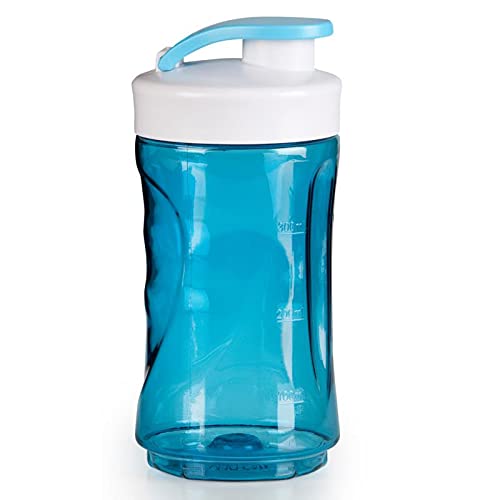 300ml Trinkflasche,verschliessbare Ersatzflasche für Smoothies + Smoothiemaker nutzbar, blau