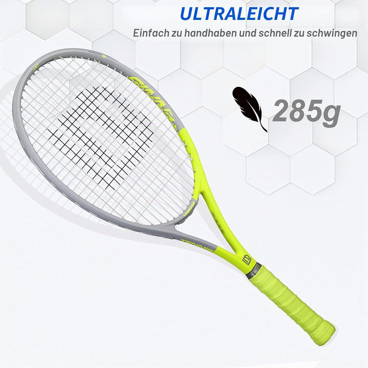 27 Zoll Tennisschläger für Erwachsene, 2 Tennisschläger mit Hülle,Geeignet für Damen Herren Anfänger