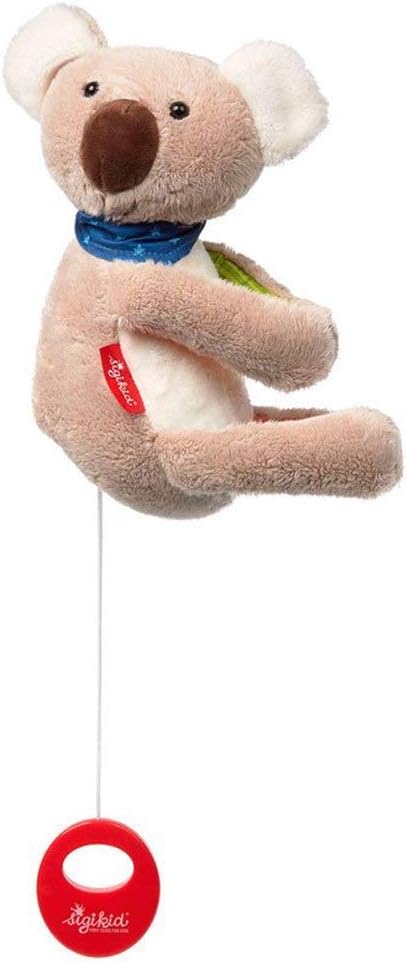 SIGIKID 42416 Hängespieluhr Koala Musik Mädchen und Jungen Babyspielzeug empfohlen ab Geburt grau Gr