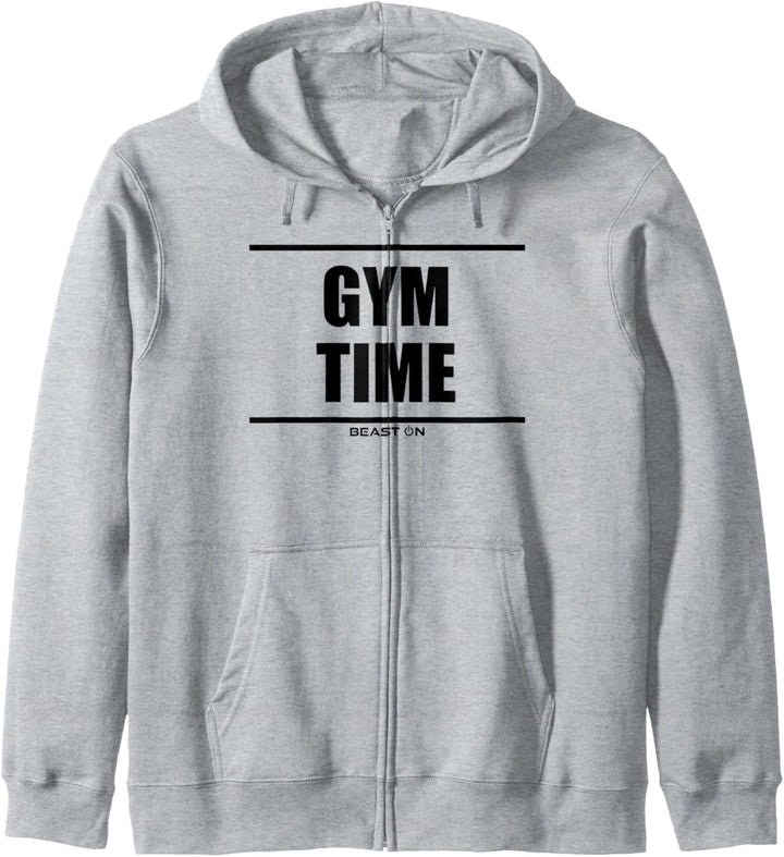 Gym Time Beast On Fitness Gym Motivation Workout weisses Kapuzenjacke