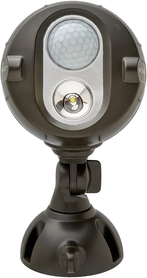 Mr Beams NetBright batteriebetriebener LED Spot mit Bewegungssensor und per Funk koppelbar braun MBN