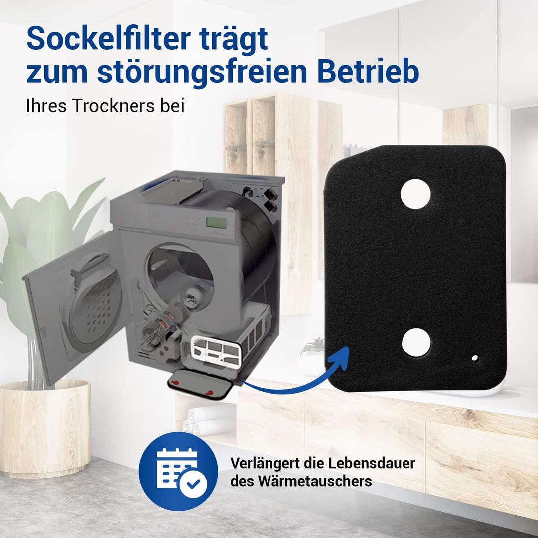VIOKS Trockner Wärmepumpentrockner Filter Set 5x Ersatzfilter 207x155mm Ersatz für Мiele 9164761 Soc