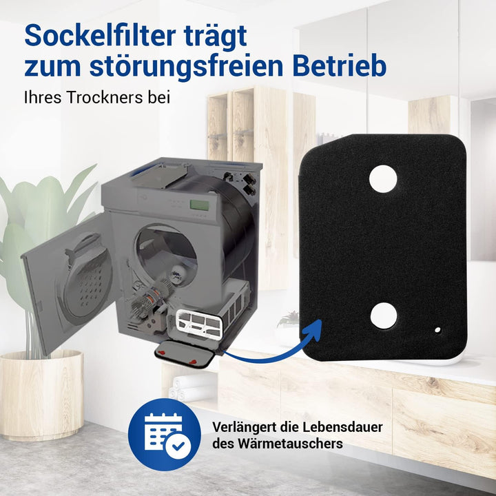VIOKS Trockner Wärmepumpentrockner Filter Set 5x Ersatzfilter 207x155mm Ersatz für Мiele 9164761 Soc