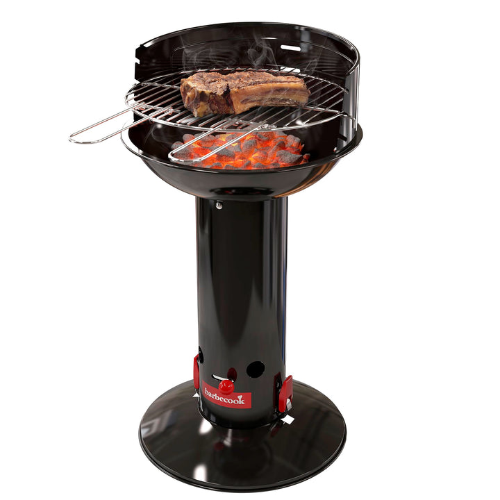 Barbecook Loewy 40 mini grill Holzkohlegrill BBQ mit Windschutz, Grillen für 4 Personen, schwarz, 40