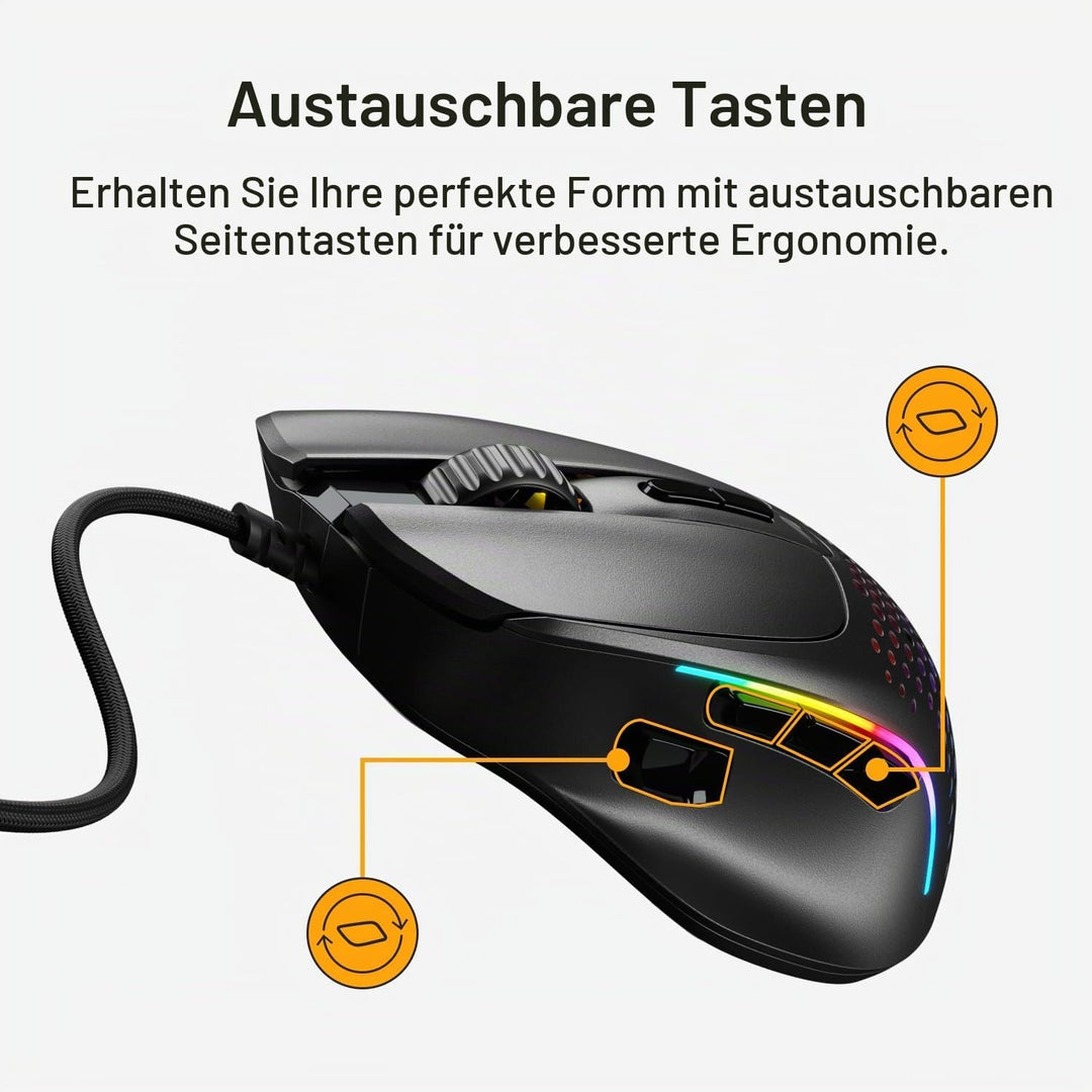 GLORIOUS Model I 2 Kabelgebundene Gaming-Maus, 66g 9 Makro-Tasten Schwarz | Motion-Sync, Optische Sc
