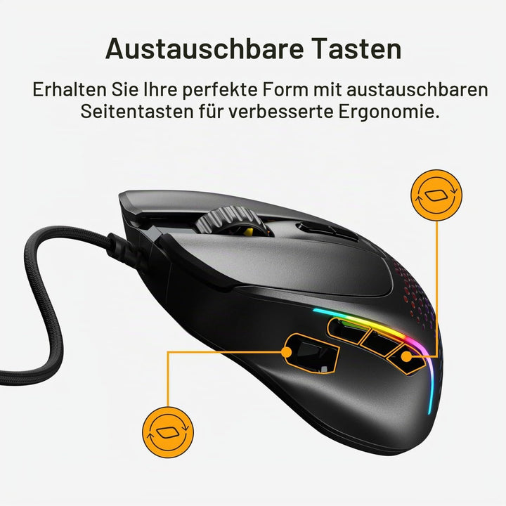 GLORIOUS Model I 2 Kabelgebundene Gaming-Maus, 66g 9 Makro-Tasten Schwarz | Motion-Sync, Optische Sc