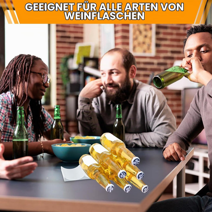 3 Stück Flaschenhalter Kühlschrank, Universal Flaschenregal Kühlschrank Aufbewahrung, Stapelbar Kühl