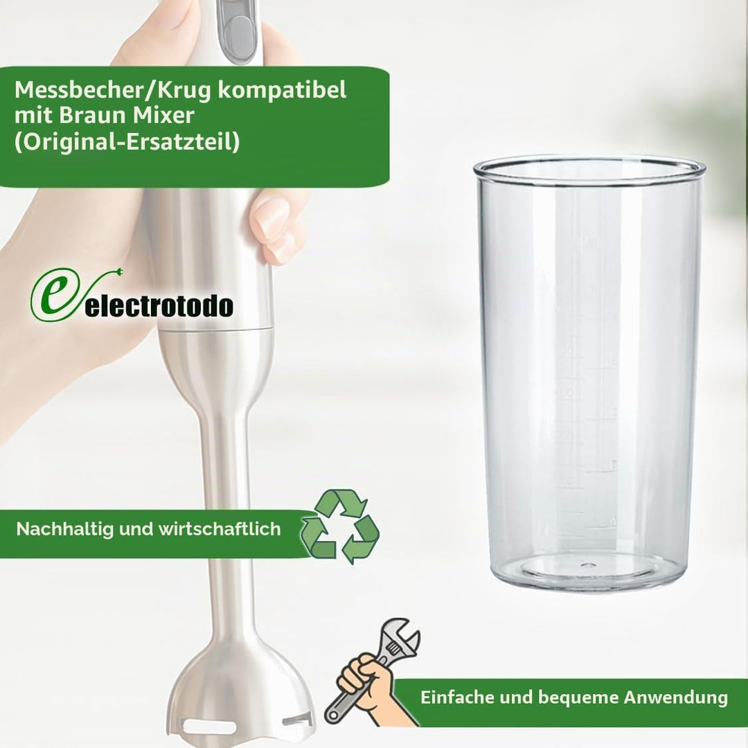 Messbecher/Messbecher, kompatibel mit Braun Mixer (Originalersatz)