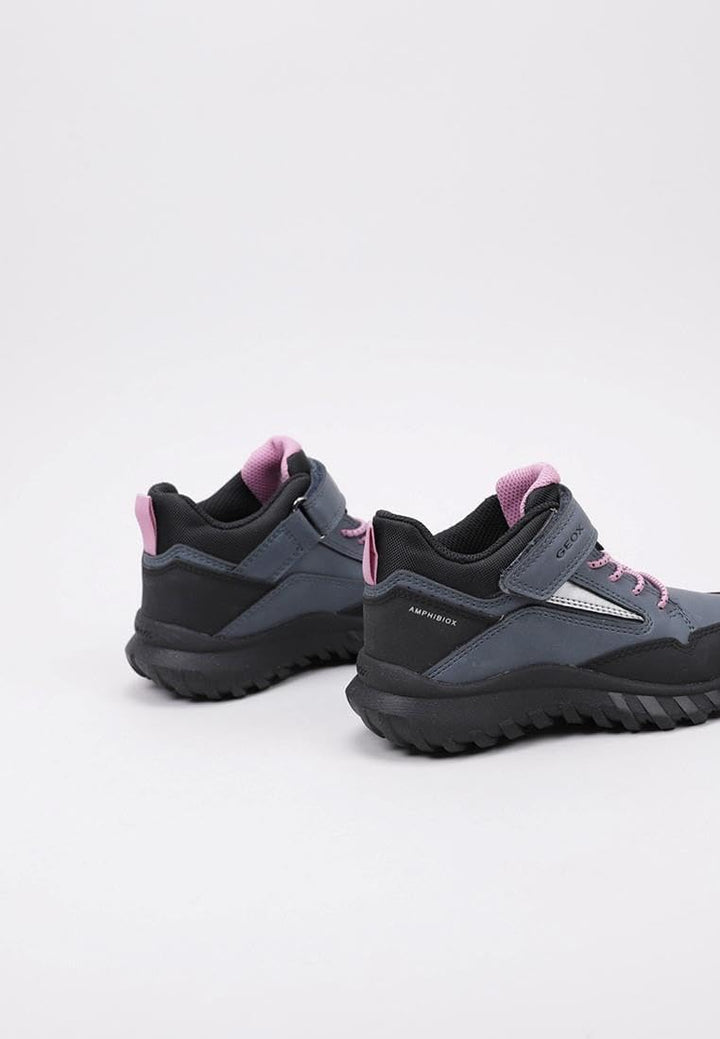 Geox Mädchen J Simbyos Girl ABX A Sneaker 26 EU Avio Black, 26 EU Avio Black