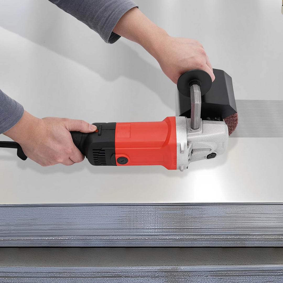 Satiniermaschine Elektrisch, Bürstenschleifer Multischleifer mit 2 Walzen, 6-Gang Schleifer(600-3000