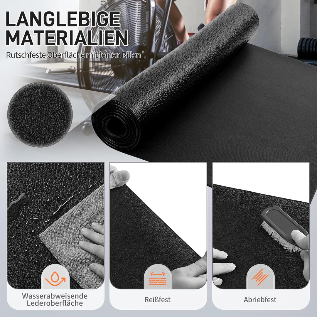 LEADZM Bodenschutzmatte für Fitnessgeräte – 6 mm dicke, Multifunktionale Trainingsmatte, Rutschfest,