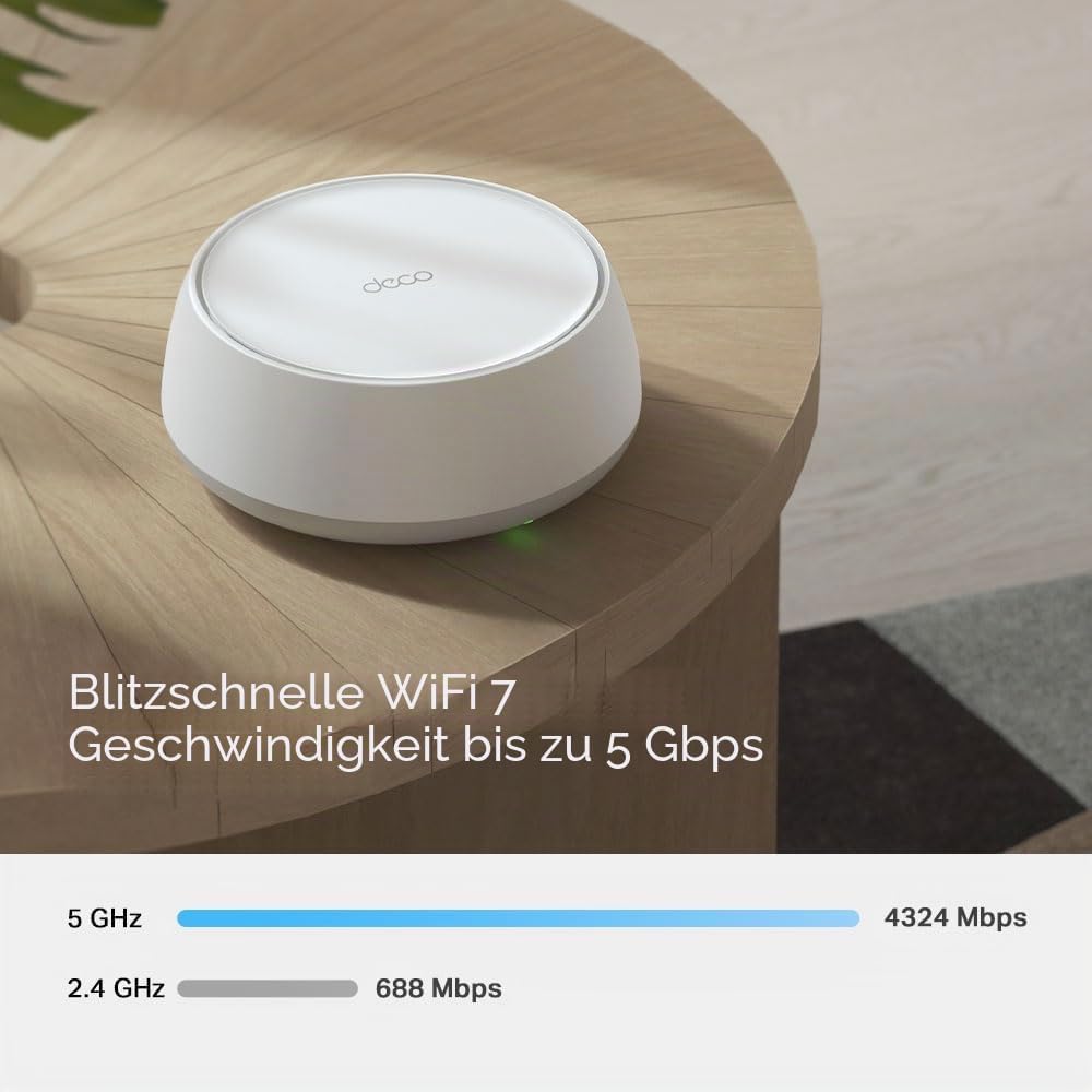 TP-Link Deco BE25 WiFi 7 Mesh WLAN(1 Pack), BE3600 Dual-Band Router und Access Point, 2 x 2.5 Gbit/s