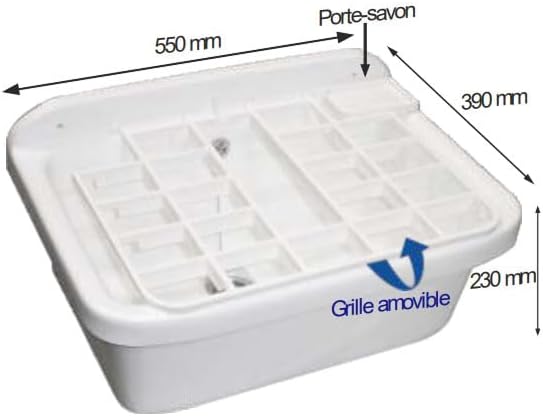 Regiplast PE Ausgussbecken, 550 x 390 x 230 mm (B x T x H)