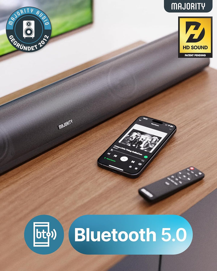 SineAudio Kabelgebundene und drahtlose 60W Bluetooth 5.0-TV-Stereolautsprecher Soundbar 32-Zoll-Heim