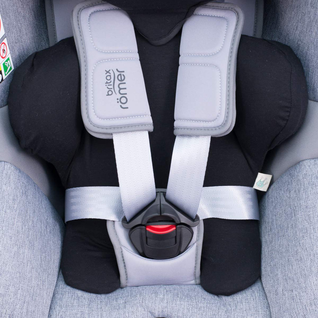 JYOKO KIDS Bezug für Auto-Sitzverkleinerer kompatibel mit Romer Dualfix I-Size, Aus Baumwolle (Black