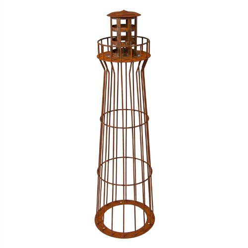 Leuchtturm Garten 100cm rostig Deko NEU