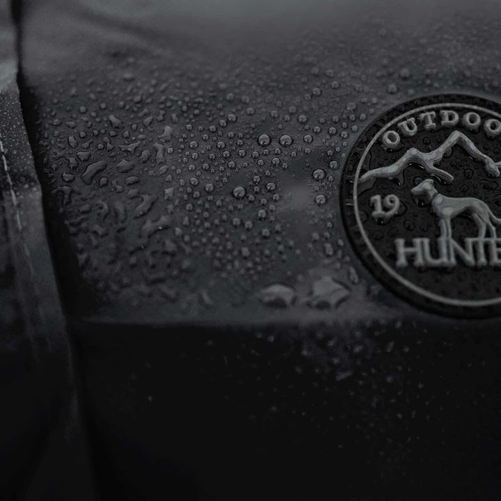 HUNTER Hunde-Regenmantel UPPSALA RAIN, Farbe: schwarz, wind- & wasserfest, anpassbarer Bauchgurt, re