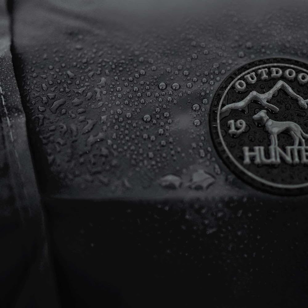 HUNTER Hunde-Regenmantel UPPSALA RAIN, Farbe: schwarz, wind- & wasserfest, anpassbarer Bauchgurt, re