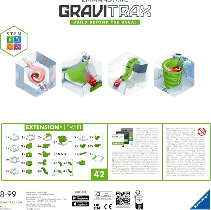 Ravensburger GraviTrax Extension Twirl 22435 - GraviTrax Erweiterung für Deine Kugelbahn & GraviTrax
