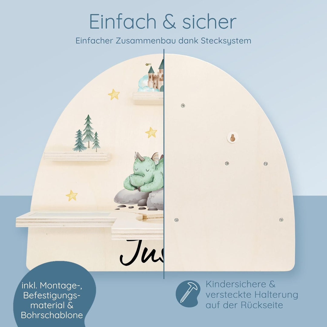 Personalisiertes Tonie Regal für Kinderzimmer - Magnetisches Toniebox Regal für Toniebox & Figuren m
