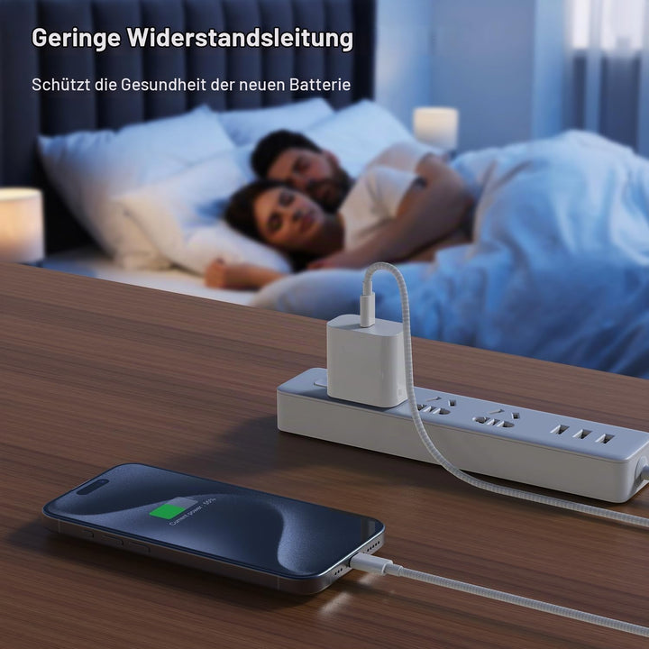 USB C Ladegerät mit Kabel，2Pack 20W USB C Schnellladegerät mit 2M USB C Ladekabel for für Apple iPho
