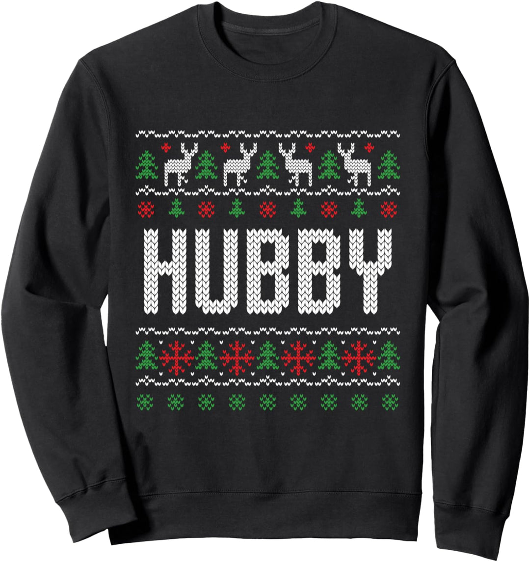 Hubby Ugly Christmas Style Husband Marriage Couples Humor Sweatshirt