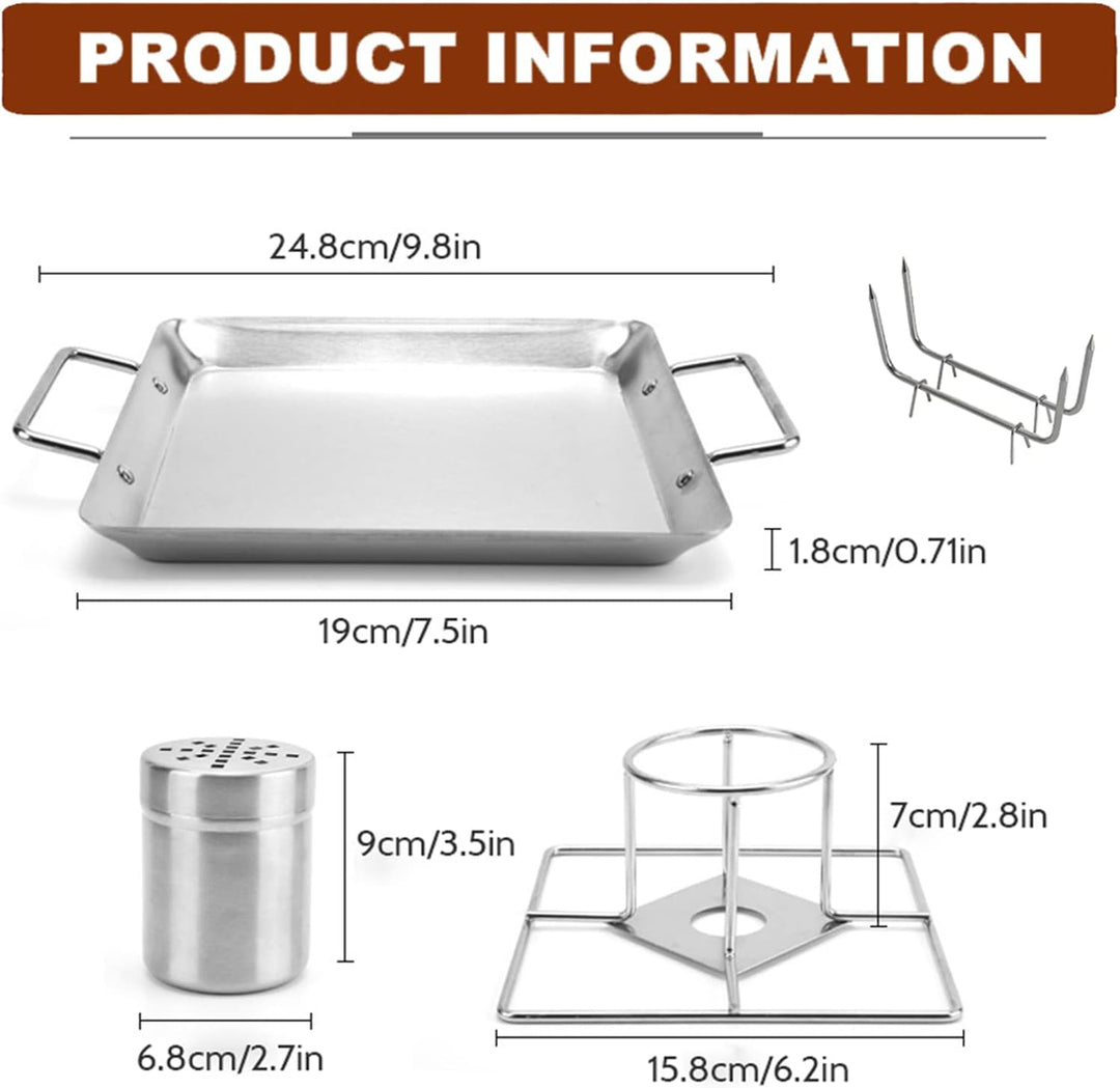 Hähnchenbräter, Bierdose Hühnchen Bräter Ständ Bräter aus Edelstahl, Herausnehmbares Hähnchenregal m