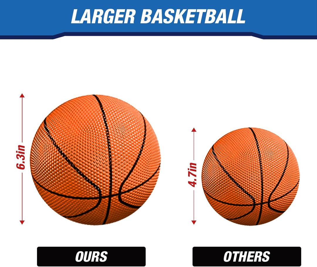 HYES 2 Player Basketballkorb für Kinder, Dual Shot Mini Basketballkorb mit Scoreboard 4 Balls Pumpe