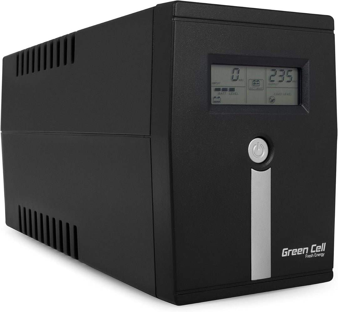 Green Cell 600VA 360W Überspannungsschutz 230V schwarz, Multicolor, UPS01LCD